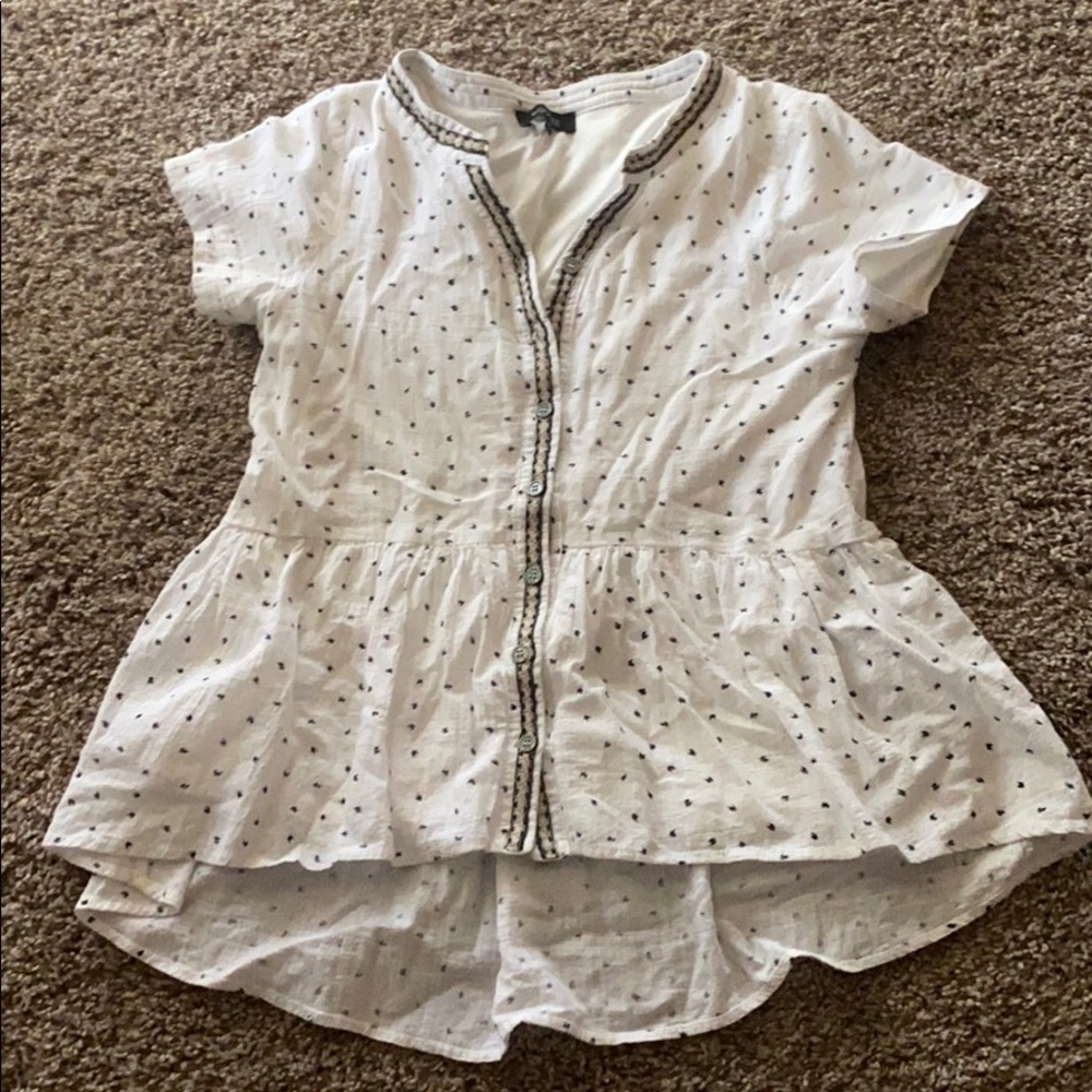 Printed Peplum Blouse
